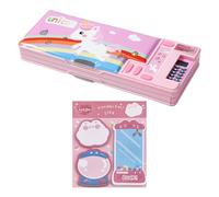 Astuccio Per Cartoni Animati Da 1 Pezzo E Blocco Note Da 1 Pezzo, Astuccio Per Ragazze, Astuccio Multifunzionale, Articoli Di Cancelleria Carini, Materiale Scolastico