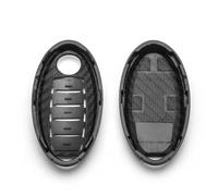 Astuccio per chiave auto 1 custodia per chiave auto in fibra di carbonio con 5 pulsanti, colore nero opaco, per Nissan per .