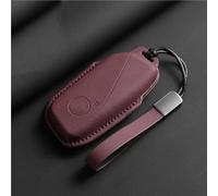Astuccio per chiave auto Custodia protettiva per chiave auto in pelle con flip completo per BMW Serie 7 G07 G09 G70 G81 XM U06 per M3 2023 per X1 per X7 iX i7 per I20 U11 LCI(K-red chain)