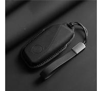 Astuccio per chiave auto Custodia protettiva per chiave auto in pelle con flip completo per BMW Serie 7 G07 G09 G70 G81 XM U06 per M3 2023 per X1 per X7 iX i7 per I20 U11 LCI(K-black chain)