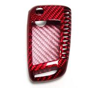 Astuccio per chiave auto Guscio di copertura per chiave auto in fibra di carbonio per GOLF 7 MK7 per GTI 2013-2018 per Golf 7.5 MK7.5(Red carbon)