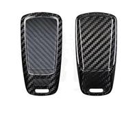 Astuccio per chiave auto Guscio portachiavi in fibra di carbonio per Audi, per A4, per A5, B9, per Q5, per Q7, TT, TTS, portachiavi, accessori per lo styling dell'auto(Carbon black 01)