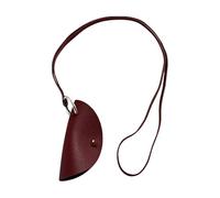 Astuccio per cuffie cablate - Borsa da collo in pelle PU da 11 x 4,5 cm, portachiave semicircolare, design portatile resistente all'usura | Protezione sicura di oggetti di valore da viaggio all'aperto