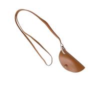 Astuccio per cuffie cablate - Borsa da collo in pelle PU da 11 x 4,5 cm, portachiave semicircolare, design portatile resistente all'usura | Protezione sicura di oggetti di valore da viaggio all'aperto