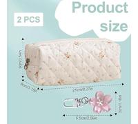 Astuccio Per Fiori Bianco Da 1 Pezzo, Portachiavi Per Fiori Di Ciliegio Da 2 Pezzi, Borsa Da Toilette Da Viaggio Portatile, Borsa Per Cosmetici, Ciondolo Decorativo Per Borse.