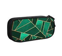 Astuccio per forniture per ufficio scolastico nero e oro geometrico grande capacità portapenne grande capacità borsa per matite per studenti cancelleria astuccio matita organizer da scrivania con