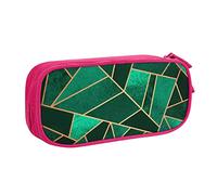 Astuccio per forniture per ufficio scolastico nero e oro geometrico grande capacità portapenne grande capacità borsa per matite per studenti cancelleria astuccio matita organizer da scrivania con