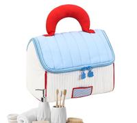 Astuccio per il trucco da viaggio, astuccio da toilette per casa, organizzatore portatile per donne e ragazze viaggi quotidiani sportivi, azzurro cielo, Se référer au descriptif, riferimento alla
