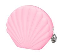 Astuccio per il trucco in silicone - Astuccio da toilette trasparente con apertura extra large a forma di conchiglia, supporto per cosmetici per riporre la borsa da viaggio, bella p, rosa, Se référer
