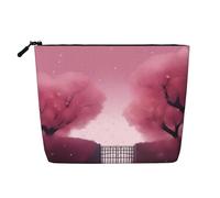 Astuccio per il trucco monostrato effetto lino Romantic Vibes con cerniera, per soddisfare le tue esigenze quotidiane o di viaggio