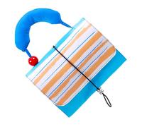 Astuccio per il trucco - organizer cosmetico arrotolabile con manico, organizer cosmetico impermeabile pieghevole con chiusura estraibile per uomini, donne e bagno, Borsa pieghevole blu, Se référer au