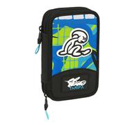 Astuccio per la Scuola con Accessori El Niño Green bali Nero 12.5 x 19.5 x 4