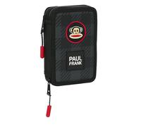 Astuccio per la Scuola con Accessori Paul Frank Campers Nero 12.5 x 19.5 x 4