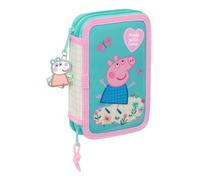 Astuccio per la Scuola con Accessori Peppa Pig Pretty flowers Giallo Menta 12