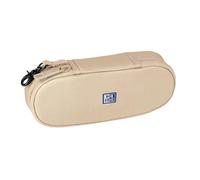 Astuccio per la scuola Oxford B-Hook sabbia - con gancio, elastico di fissaggio per quaderno, compatto, poliestere (21 x 4,8 x 8 cm)