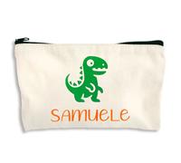 Astuccio per la scuola personalizzato con nome e disegno dinosauro