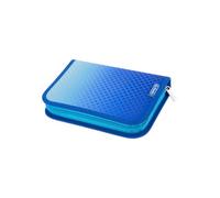 Astuccio per la scuola pieghevole Herlitz Dip Dye blu - 2 infradito, con 31 pezzi, organizer, sfumato (14 x 20,3 x 3,5 cm)