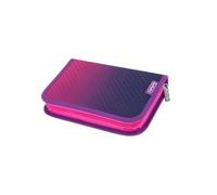 Astuccio per la scuola pieghevole Herlitz Dip Dye rosa - 2 infradito, con 31 pezzi, organizer, viola-rosa (14 x 20,3 x 3,5 cm)