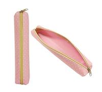 Astuccio per matite, 1 pezzo Astuccio con pois bianchi Chiusura Zipper tela Astuccio con pois colorati portatile per cancelleria, penne, articoli da toeletta (19cm*3cm*3cm rosa)