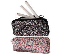 Astuccio per matite - 2 sacchetti per matite per ragazze adolescenti | 3D floreale Embroidery Pen Holder Box | Scatola portaoggetti per articoli per la scuola, l'università, i viaggi, il trucco