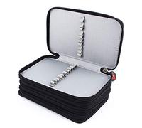Astuccio per matite, 72 fori per inserire una bella cerniera espressiva per penna nera con ciondolo portatile per matite da pittore