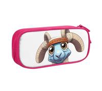 Astuccio per matite a forma di agnello, astuccio con cerniera, astuccio portatile, grande borsa per cancelleria scolastica, borsa per trucchi, rosa, Taglia unica, Beauty Case