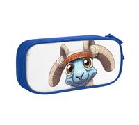 Astuccio per matite a forma di agnello, astuccio con cerniera, astuccio portatile, grande borsa per cancelleria scolastica, borsa per trucchi, Blu, Taglia unica, Beauty Case