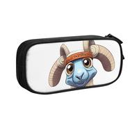 Astuccio per matite a forma di agnello, astuccio con cerniera, astuccio portatile, grande borsa per cancelleria scolastica, borsa per trucchi, Nero , Taglia unica, Beauty Case