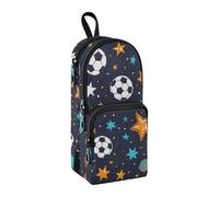 Astuccio per matite a forma di palla e stella, grande capacità, con scomparto per studenti, a forma di zaino, organizer per cancelleria, astuccio per matite, pennarelli, per scuola, ufficio, lavoro,