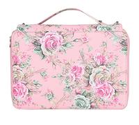 Astuccio per matite a più strati con stampa di rose e cerniera, porta penne portatile con 252 scomparti, tasca di grande capacità in PU per studenti d’arte e per l’organizzazione (rosa di fondazione)