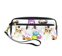 Astuccio per matite, acquerello, cucciolo di corgi, astuccio portapenne in pelle PU con cerniera, per ragazzi e ragazze, per scuola e ufficio