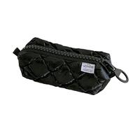 Astuccio per matite ad alta capacità, astuccio per penne, matite, borsa da viaggio, organizer portatile per studenti e ragazze, portatile e supporto, Nero