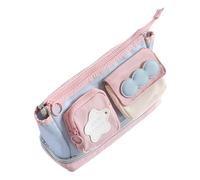 Astuccio per matite ad alta capacità con cerniera, organizer per cancelleria, articoli per la scuola, per cancelleria, righello, pennarelli, note adesive, uso quotidiano, ufficio, lavoro, arte, classe
