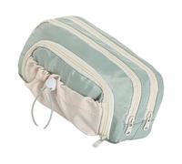 Astuccio per matite ad alta capacità, multi scomparti, portapenne, organizer per penne, trousse da viaggio per trucchi da donna, multiuso, per ufficio, scuola, Verde