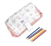 Astuccio per matite ad alta capacità, organizer per righelli, chiusura a cerniera, contenitore per cancelleria per diari, pendolari, segnature, viaggi, pittura, prendere appunti, rosa, Refer to