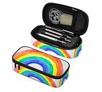 Astuccio per matite arcobaleno colorato Organizer Happy Mood Hope Meraviglioso cambio di tempo Borsa per penna ad alta capacità per la scuola Studentessa Ragazza Donna Regalo per adolescenti adulti