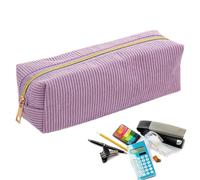 Astuccio per matite, astuccio con cerniera, organizer per cancelleria con cerniera, per cancelleria, pennarello, righello, note adesive, ufficio, uso quotidiano, viaggi, lavoro, università, Porpora