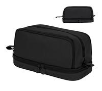 Astuccio per matite - Astuccio di cancelleria con cerniera grande, porta pennelli trucco estetico di grande capacità, borsa organizer per penne durevole | Prendi tutto il magazzino, nero, Consulte la