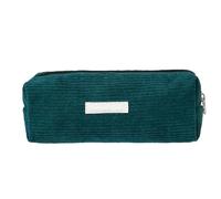 Astuccio per matite, astuccio in velluto a coste, astuccio per la scuola, astuccio per cancelleria di grande capacità, portatile, astuccio semplice per la scuola, per la scuola Le Tra, Verde militare