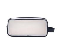 Astuccio per matite - Astuccio per matite in rete, astuccio per trucco trasparente | organizer per trucco con cerniera con 2 scomparti per cancelleria, trucco cosmetico, Nero, Se référer au