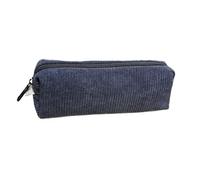 Astuccio per matite, astuccio per studenti, astuccio vintage di grande capacità, morbido e retrò, organizer multiuso per cancelleria, penne, pennarelli, gomme, Blu, Refer to description, Unisex