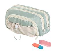Astuccio per matite - Borsa per matite con coulisse | Organizer scolastico con grande capacità per riporre materiali per studenti, Verde, Consulte la descripción, Vedere la descrizione