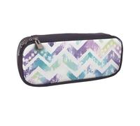 Astuccio per matite, cancelleria, trucchi, contanti, portamonete, Viola Bianco Blu 1, Taglia unica, Organizer per borse