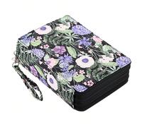 Astuccio per matite colorate, portapenne, borsa per penne, organizer per matite con grande capacità e tracolla, pratica scatola per matite colorate con stampa a tema jungle ATTENZIONE: PERICOLO DI SOF