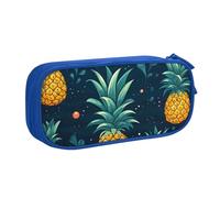 Astuccio per matite con ananas galassia colorata per ragazzi e ragazze, grande astuccio per penne da scrivania per cancelleria organizer per scuola ufficio borsa per il trucco con cerniera, rosa