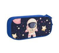 Astuccio per matite con astronauta in stile cartone animato, per ragazzi e ragazze, grande astuccio per penne da scrivania, cancelleria, organizer per scuola, ufficio, borsa per il trucco con cerniera