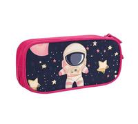 Astuccio per matite con astronauta in stile cartone animato, per ragazzi e ragazze, grande astuccio per penne da scrivania, cancelleria, organizer per scuola, ufficio, borsa per il trucco con cerniera