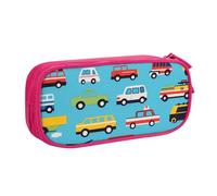 Astuccio per matite con auto della polizia dei cartoni animati per ragazzi e ragazze ambulanze camion grande portapenne da scrivania cancelleria organizer astuccio per scuola ufficio borsa per il