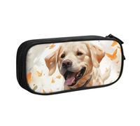 Astuccio per matite con cane che corre per ragazzi e ragazze, grazioso labrador, grande astuccio per penne da scrivania, organizer per cancelleria, astuccio per scuola e ufficio, borsa per il trucco