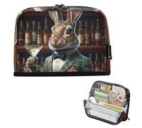 Astuccio per matite con cerniera astuccio divertente coniglio retrò coniglietto borse per matite ragazze aula portapenne modello adulti bambini torna a scuola organizzatore